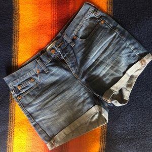 Madewell denim boy shorts in Frances wash